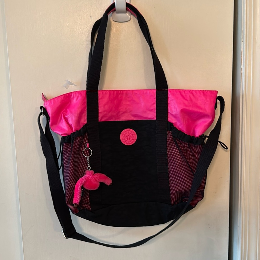 Kiplinger Medium Tote Bag Pink and Black